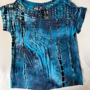 Harley-Davidson Blue Tie-Dye Studded Tee